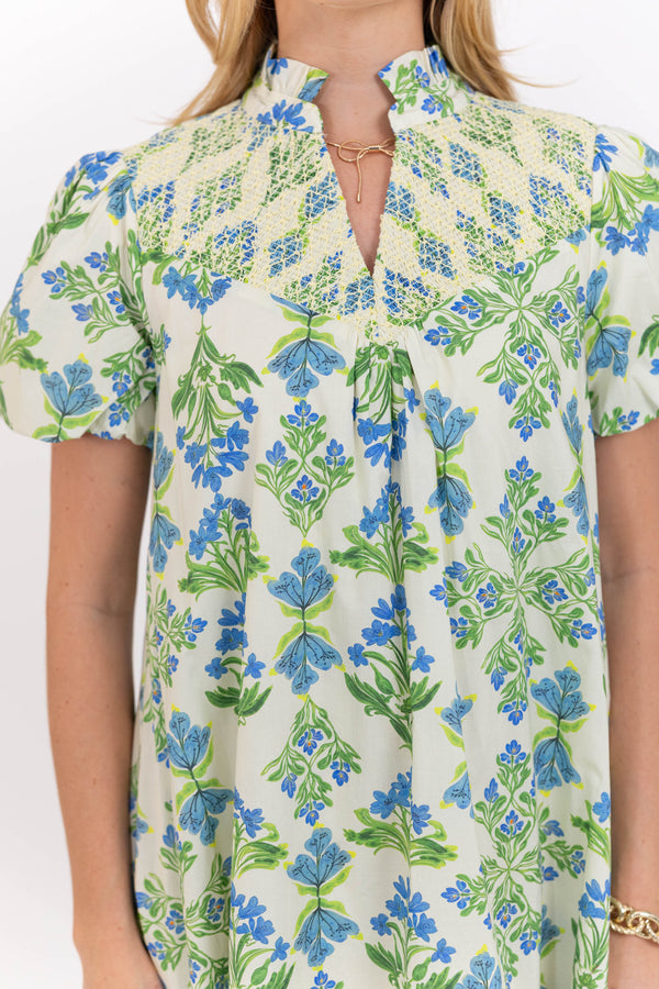Grab It And Go Green Floral Dress