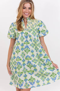 Grab It And Go Green Floral Dress