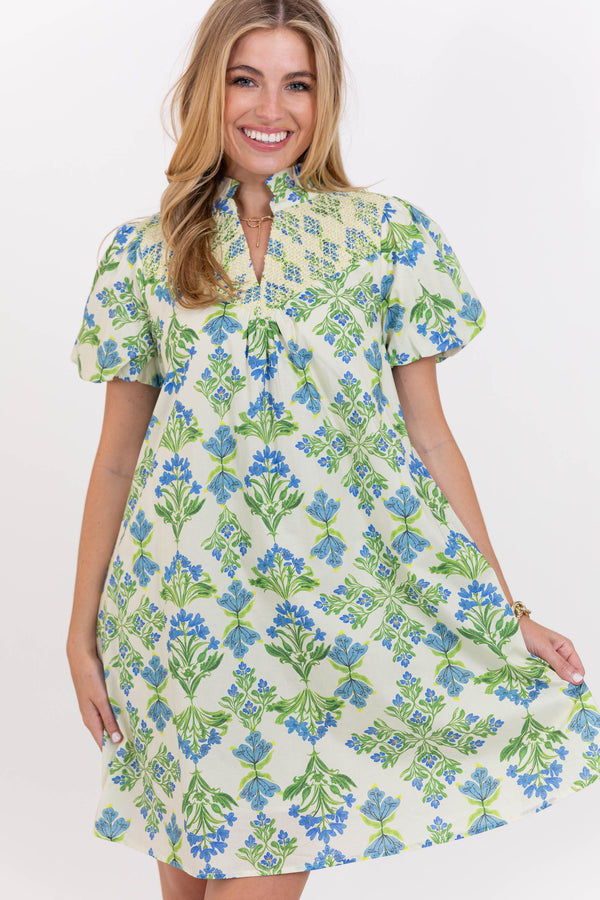 Grab It And Go Green Floral Dress