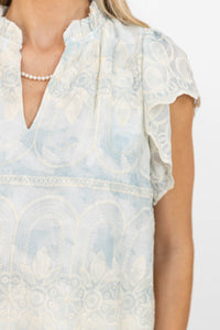 Everyday Play Blue Embroidered Blouse