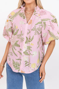 The Daily Pink Floral Blouse