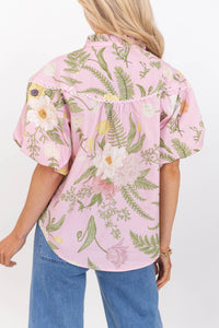 The Daily Pink Floral Blouse