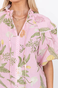 The Daily Pink Floral Blouse