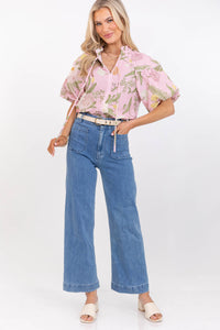 The Daily Pink Floral Blouse
