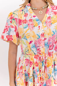 Quick Outfit Fix Coral Floral Dress