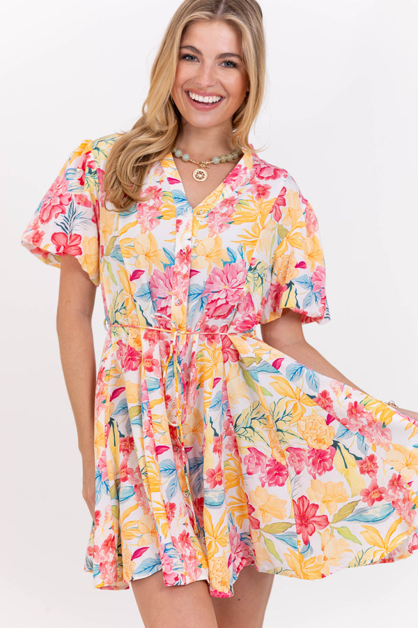 Quick Outfit Fix Coral Floral Dress