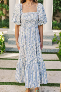 Always In Style Blue Floral Maxi Dress