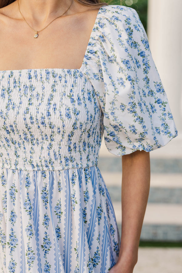 Always In Style Blue Floral Maxi Dress