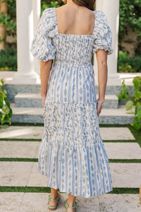 Always In Style Blue Floral Maxi Dress