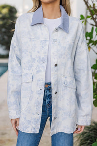 Your Go-To Favorite Light Blue Floral Jacket