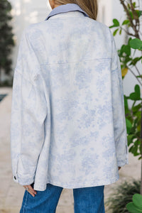 Your Go-To Favorite Light Blue Floral Jacket