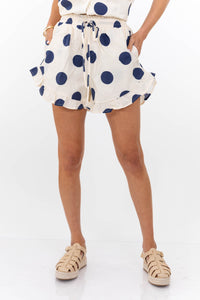 Everything You Love Cream Polka Dot Shorts