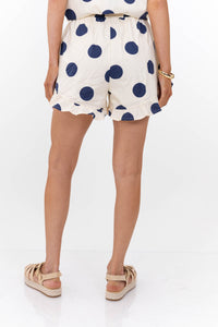 Everything You Love Cream Polka Dot Shorts