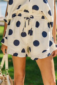 Everything You Love Cream Polka Dot Shorts