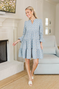 NURSING COLLECTION: In Your Happy Place Light Blue Eyelet Dress
