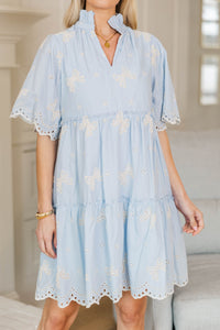 NURSING COLLECTION: Feeling Your Best Light Blue Eyelet Babydoll Dress