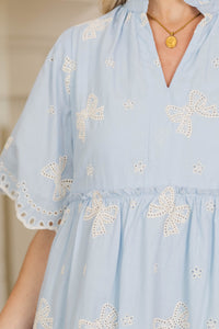 NURSING COLLECTION: Feeling Your Best Light Blue Eyelet Babydoll Dress