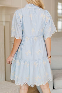 NURSING COLLECTION: Feeling Your Best Light Blue Eyelet Babydoll Dress