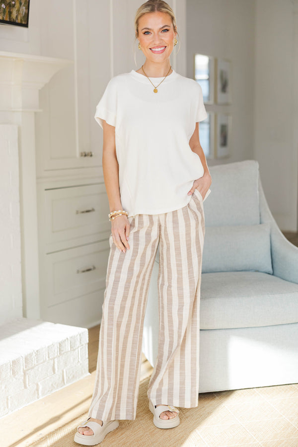 NURSING COLLECTION: Catch On White Ribbed Top
