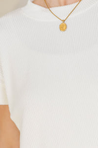 NURSING COLLECTION: Catch On White Ribbed Top