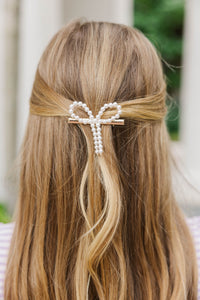 Girls: Sweet Pea Pearl Bow Hair Clip