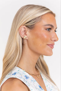 From the Shore Gold Seashell Stud Earrings
