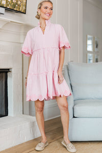 NURSING COLLECTION: Sweet As The Moment Pink Striped Embroidered Dress