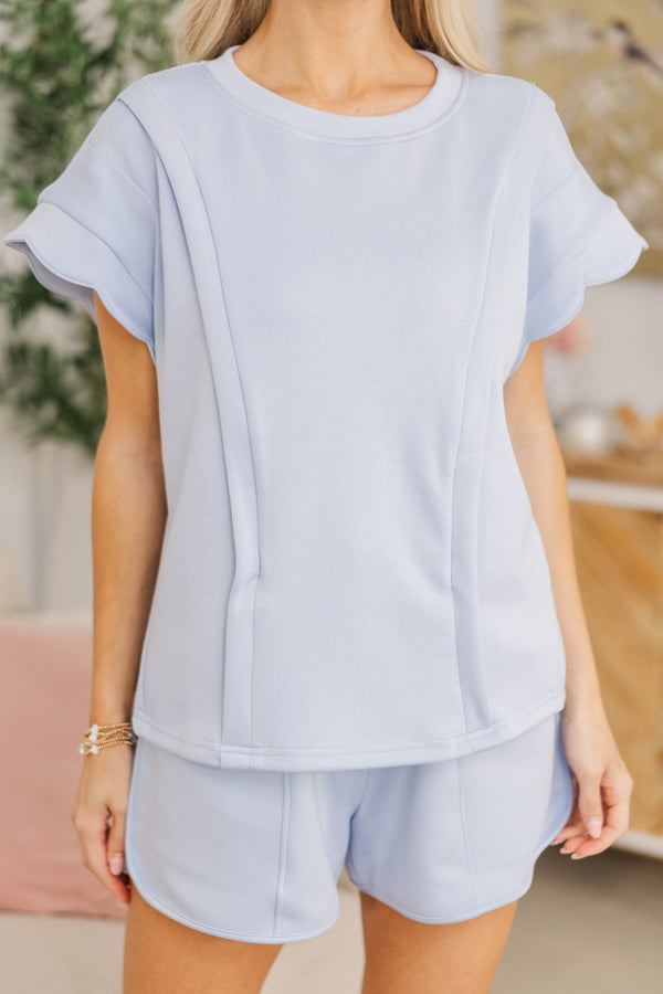 NURSING COLLECTION: Sweet Serenity Light Blue Top