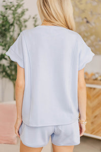 NURSING COLLECTION: Sweet Serenity Light Blue Top