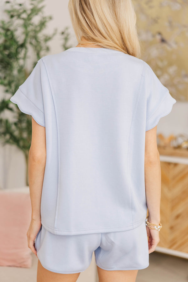 NURSING COLLECTION: Sweet Serenity Light Blue Top