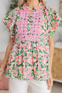 NURSING COLLECTION: Ready To Go Pink Floral Blouse
