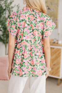 NURSING COLLECTION: Ready To Go Pink Floral Blouse