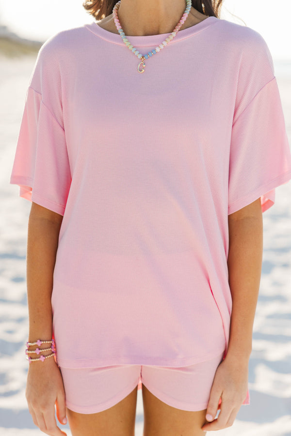 Girls: Memories In The Making Pink Ribbed Set