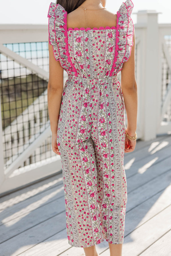 Girls: The Charlotte Rose Pink Floral Jumpsuit