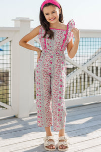 Girls: The Charlotte Rose Pink Floral Jumpsuit