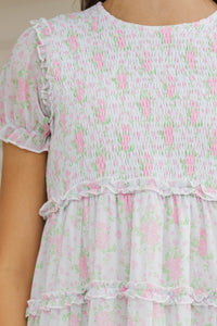 Girls: The Cora Light Blue Floral Maxi Dress