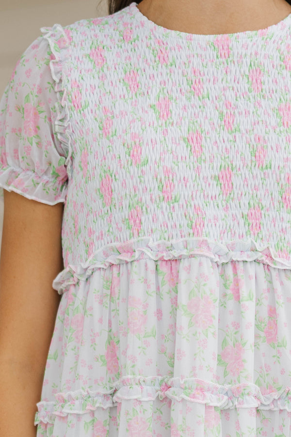 Girls: The Cora Light Blue Floral Maxi Dress