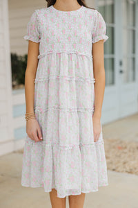 Girls: The Cora Light Blue Floral Maxi Dress