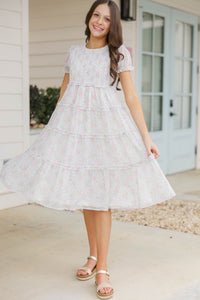 Girls: The Cora Light Blue Floral Maxi Dress