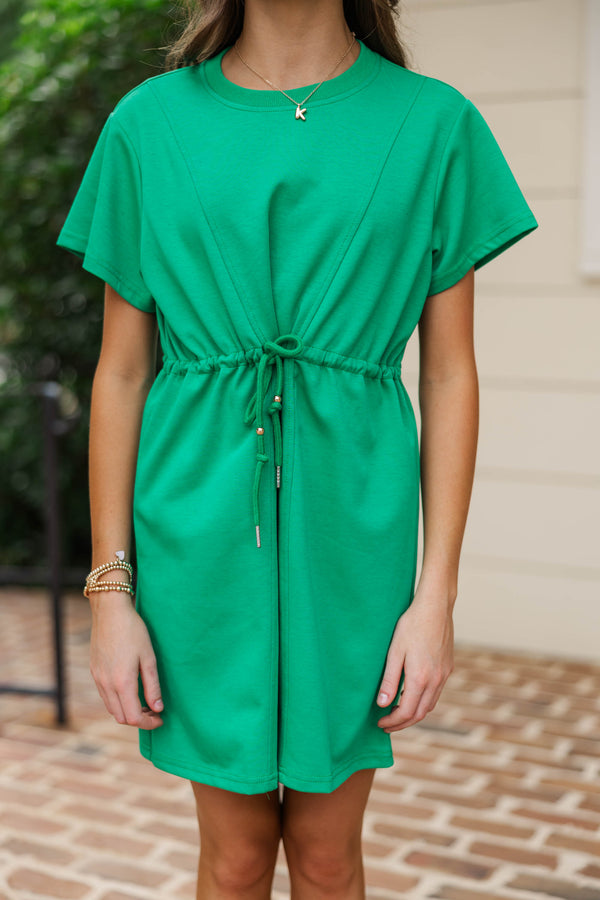 Girls: Sweet Implications Green Sweatshirt Dress