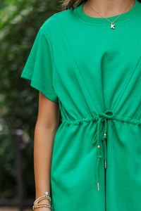 Girls: Sweet Implications Green Sweatshirt Dress