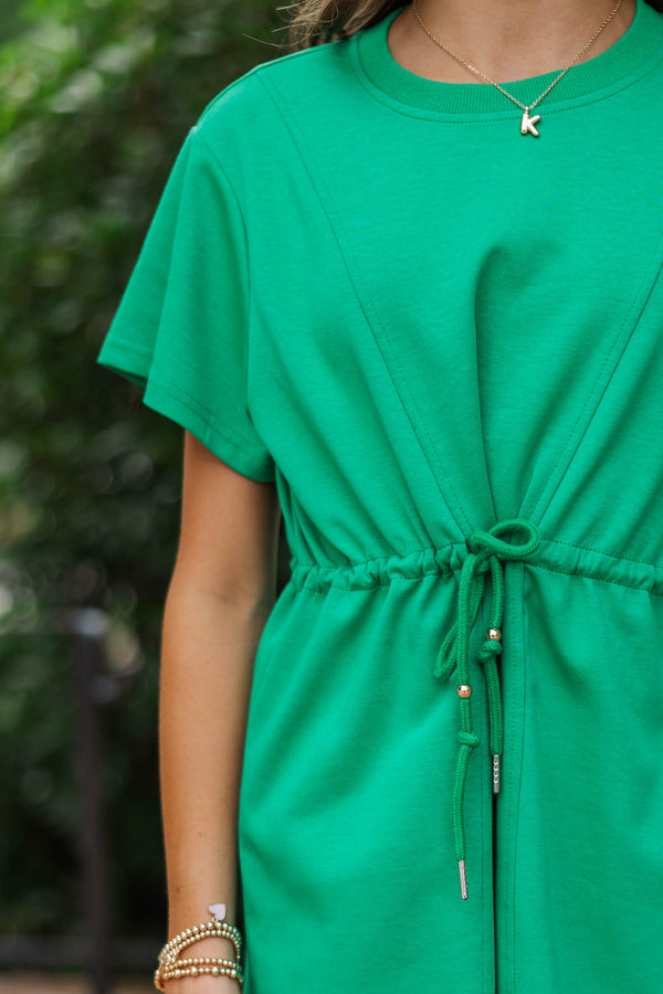 Girls: Sweet Implications Green Sweatshirt Dress