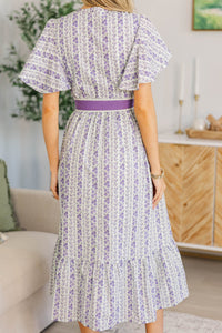 NURSING COLLECTION: Only For You Lavender Ditsy Floral Maxi Dress