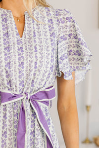 NURSING COLLECTION: Only For You Lavender Ditsy Floral Maxi Dress