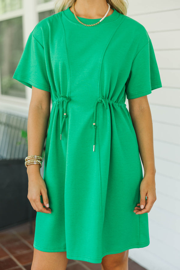 Easy Motion Green Drawstring Dress