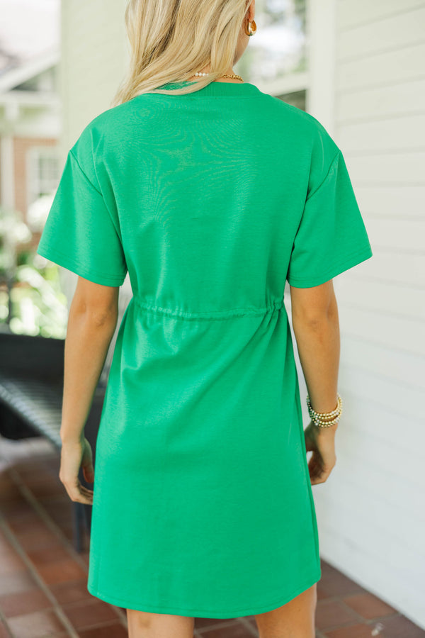 Easy Motion Green Drawstring Dress