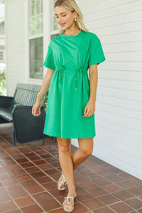 Easy Motion Green Drawstring Dress