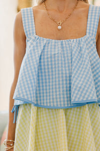 NURSING COLLECTION: Open Skies Multi Gingham Midi Dress