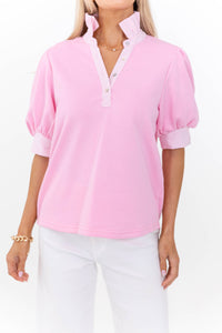 Almost Too Perfect Pink Blouse