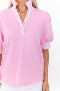 Almost Too Perfect Pink Blouse